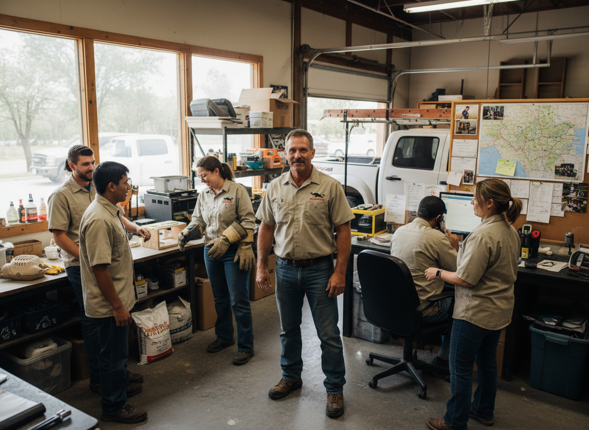 The Spring Rodent Control Pros team at work in Spring